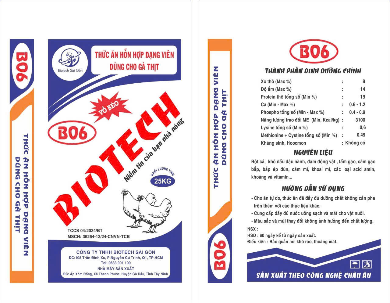 thức ăn cho gà thịt