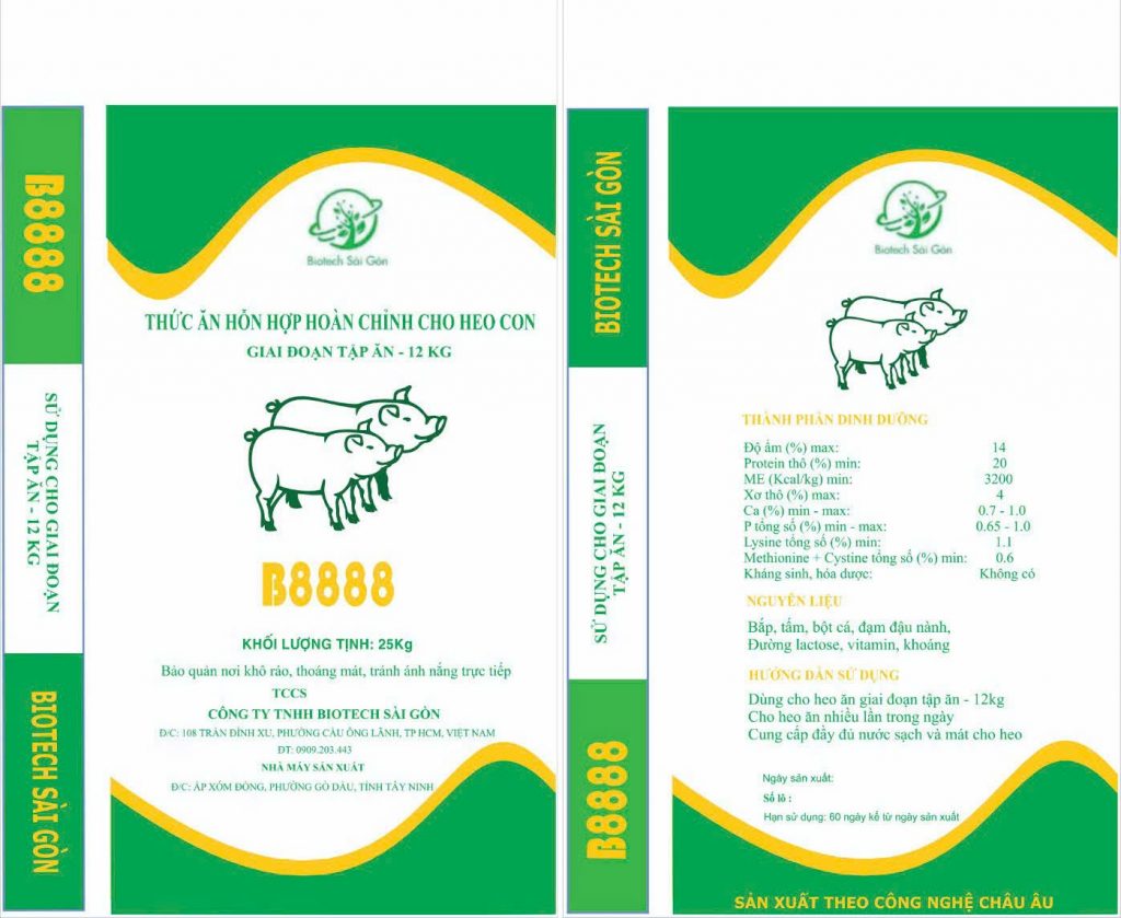 Thức ăn cho heo con B8888
